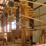 Log Home Building Joinery in Canadian Workshop