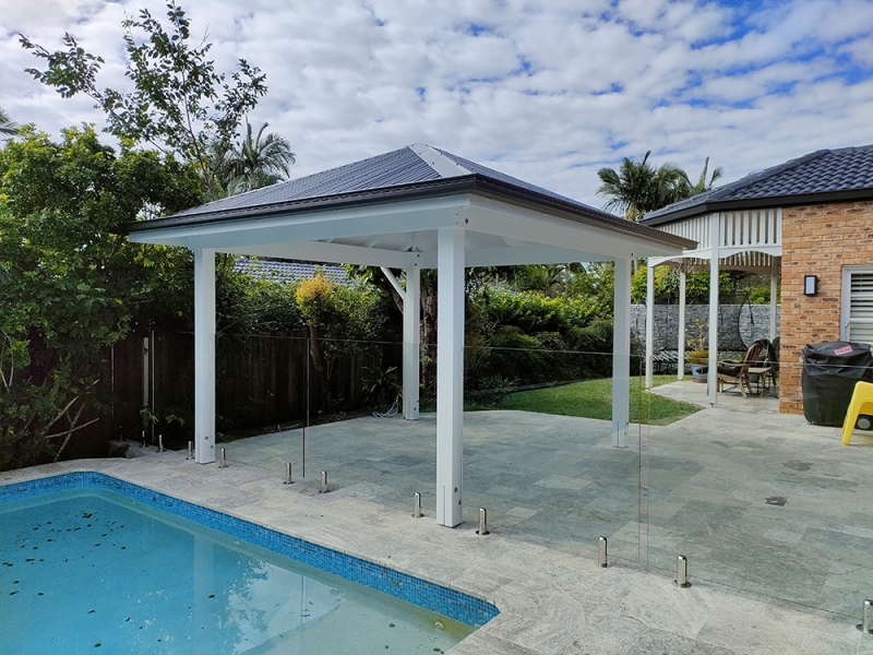 White Gazebo with VJ Ceiling | Hamptons Style Gazebo | Fig Tree Pocket ...