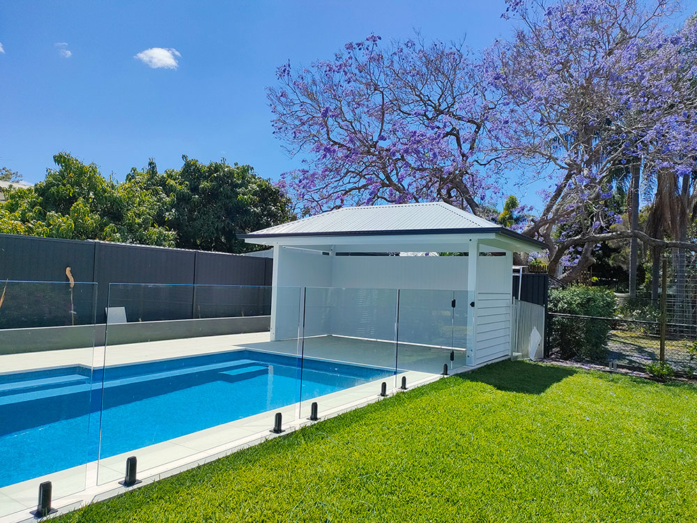 Pool Cabana with Walls